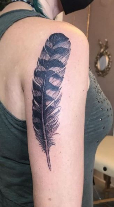 Feather Tattoo | Ink tattoo, Tattoo studio, Feather tattoos